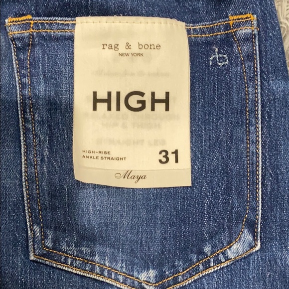 NEW • Rag & Bone • Maya High Rise Straight Jeans - Picture 8 of 9
